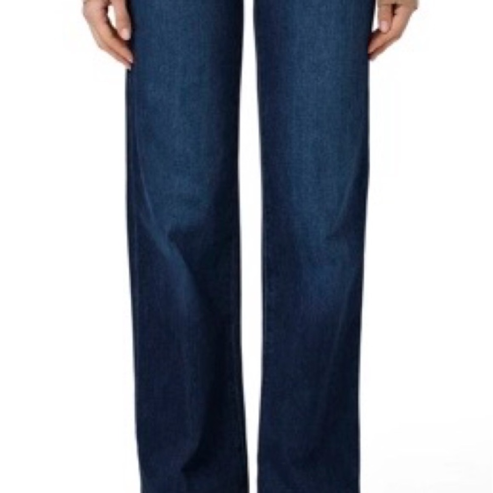 PAIGE Dark Blue Wide Leg Jeans
